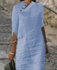 Charger l&#39;image dans la visionneuse de la galerie, ANGELINA - Robe en lin super stylée pour femme